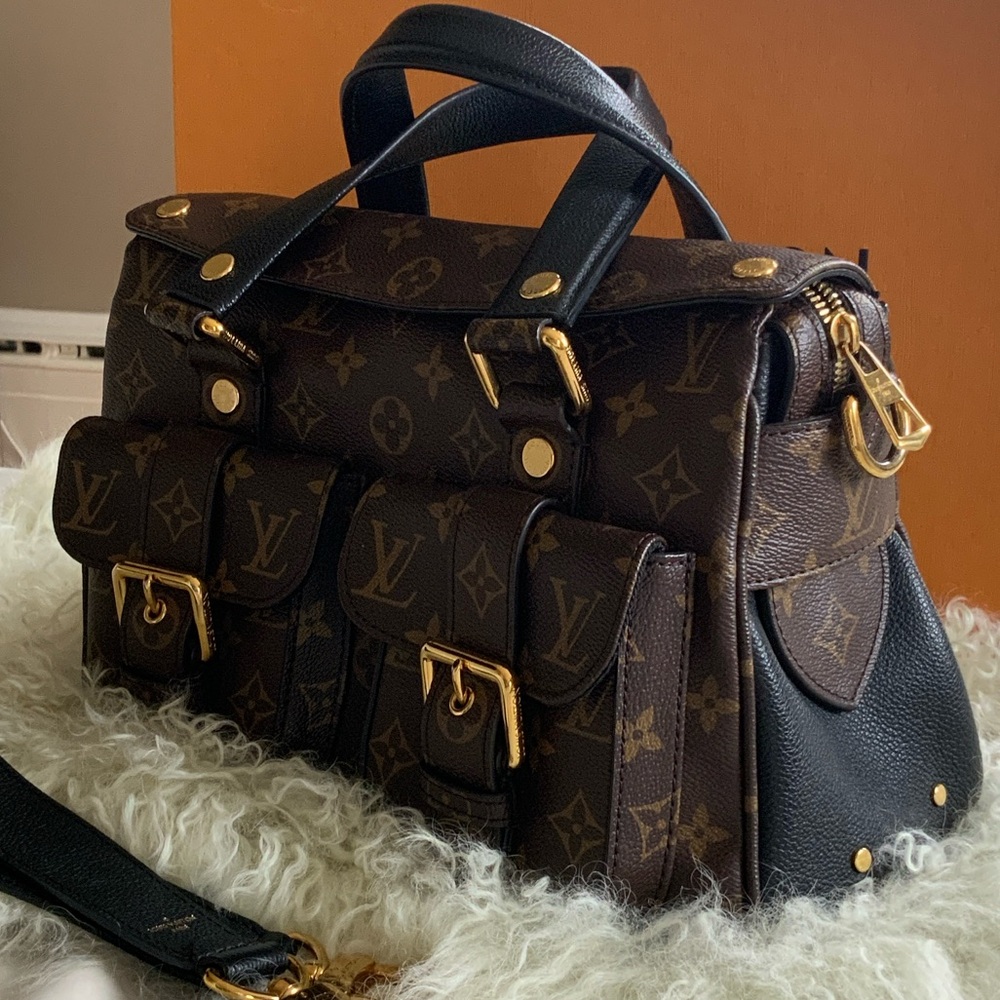 Louis Vuitton Manhattan Monogram Shoulder or Tote Handbag (Noir) - Picture 2 of 9